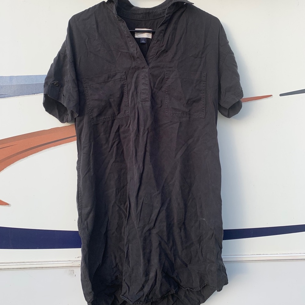 Black shirt dress